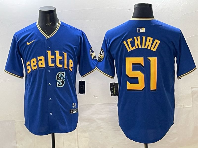 Men Nike 2025 Seattle Mariners #51 Ichiro Blue City Edition MLB Jersey 006